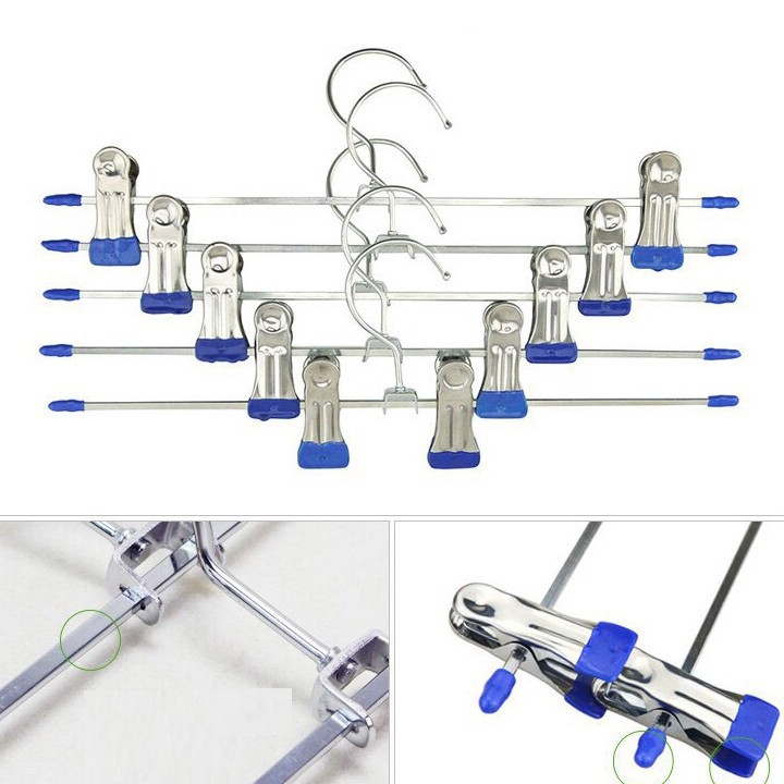 Móc Kẹp Kim Loại Treo Quần Áo ( Bộ 50 Móc)