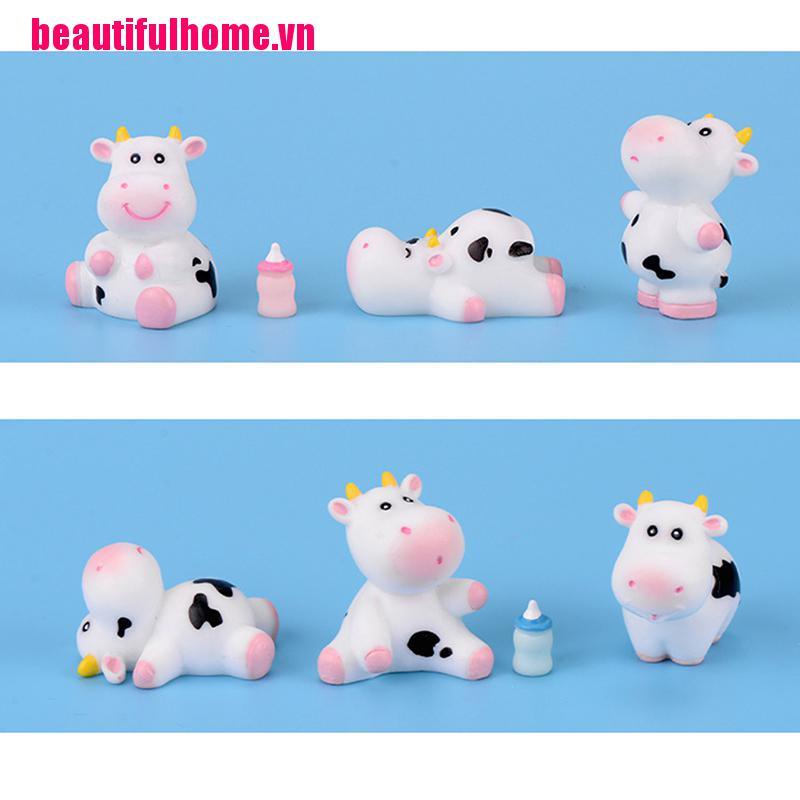 Mô Hình Bò Sữa Mini Trang Trí Nhà Búp Bê