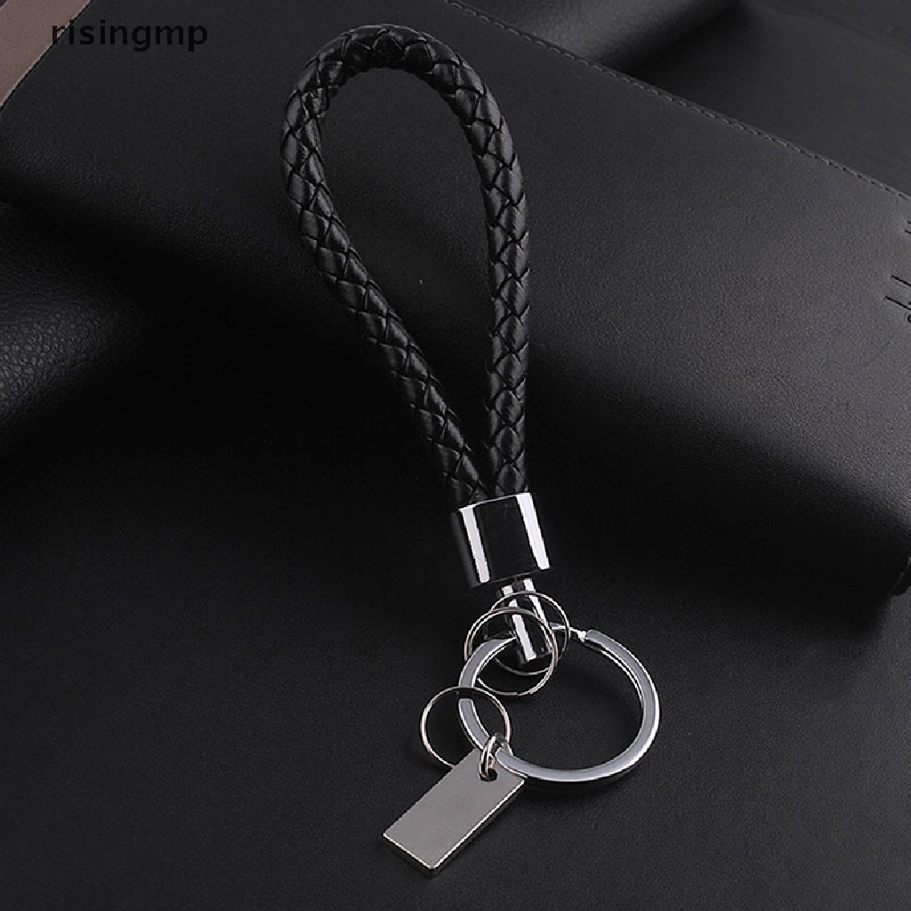 [risingmp] New Fashion Men Leather Key Chain Ring Keyfob Car Keyring Keychain Creative Gift ♨HOT SELL