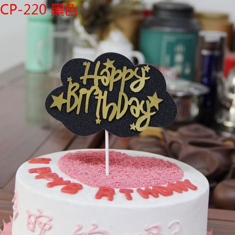Phụ kiện trang trí bánh kem chữ Happy Birthday