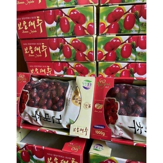 Táo đỏ Hàn Quốc Sấy Khô Loại 1 (Tặng kèm túi)