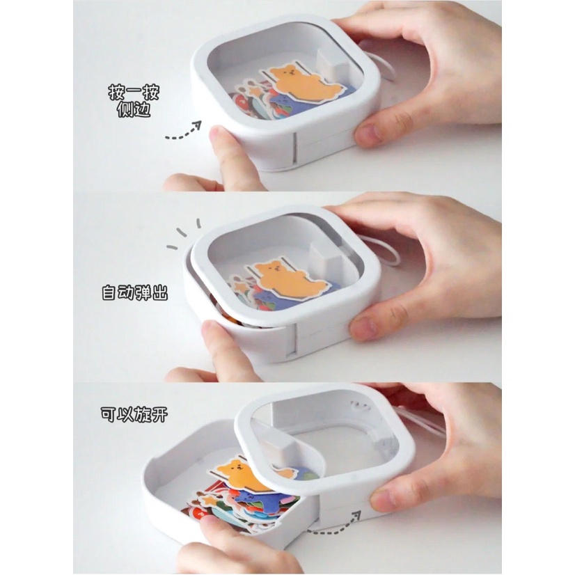 Hộp lưu trữ mảnh vỡ xoay trong suốt đa chức năng