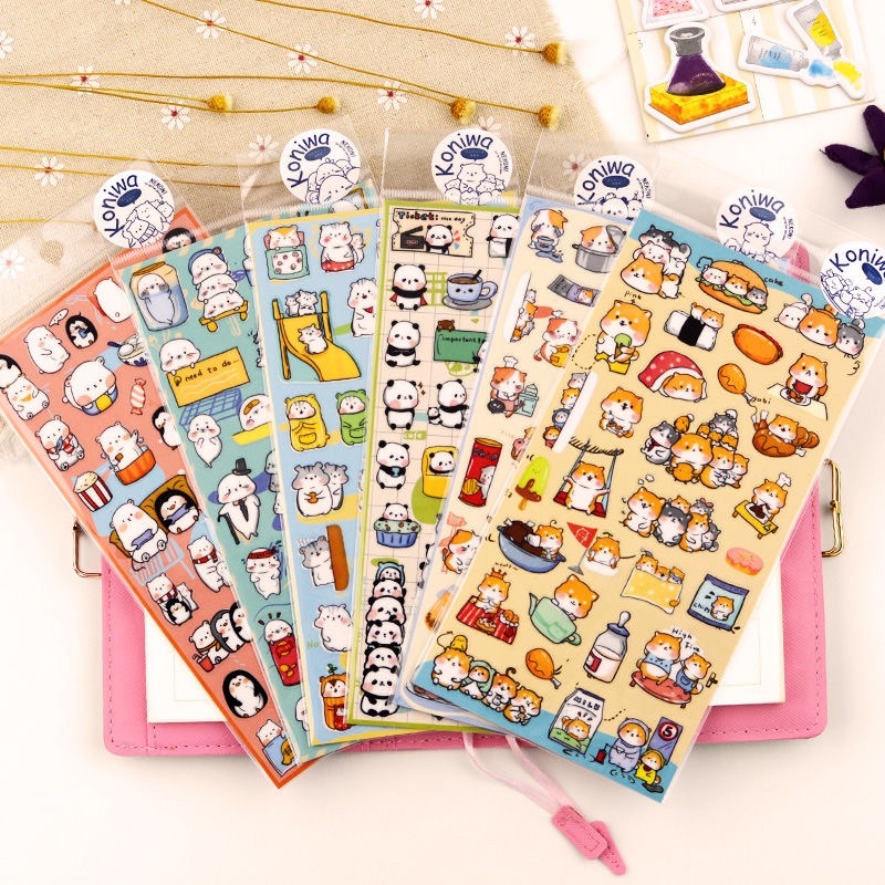 Sticker hình dán cute dễ thương để trang trí sổ, bút, đồ dùng học tập