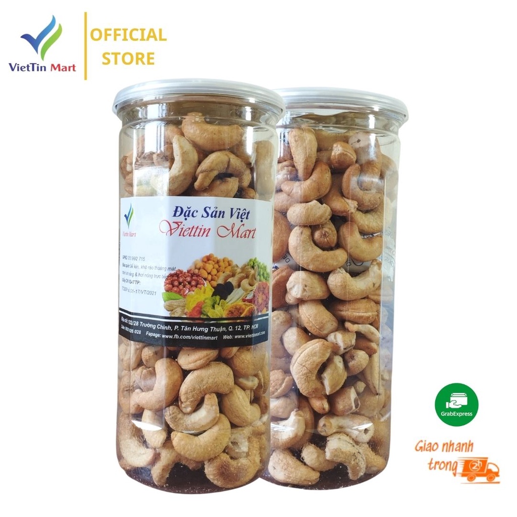 Hạt điều nguyên tách lụa Viettin Mart 500G
