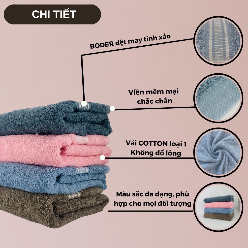 Khăn Tắm Cotton Cao Cấp Thiện Phú, Khăn Đa Năng XL362 Sợi Bông Kháng Khuẩn Cao Cấp
