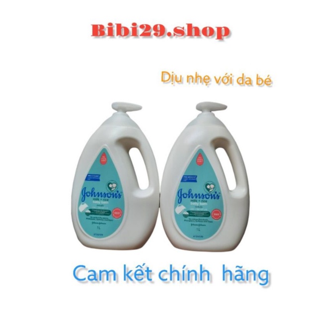 Sữa tắm Johnson baby chứa sữa và gạo 1000ml
