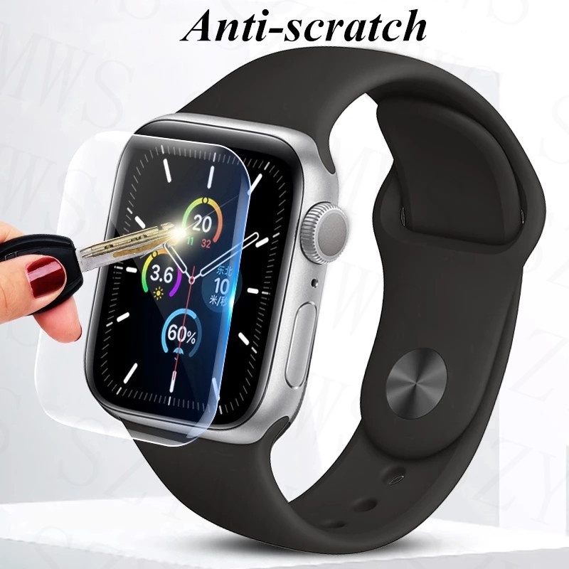 Miếng Dán Hydrogel Mềm Bảo Vệ Màn Hình Cho Apple Watch Series 7 6 5 4 3 2 1 45mm 44mm 42mm 40mm 38mm