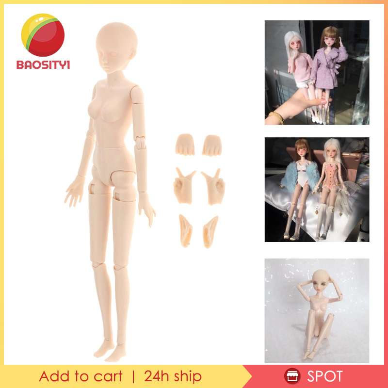 Mô hình cơ thể búp bê tỉ lệ 1/6 kèm 2 đôi bàn tay và 1 đôi tai