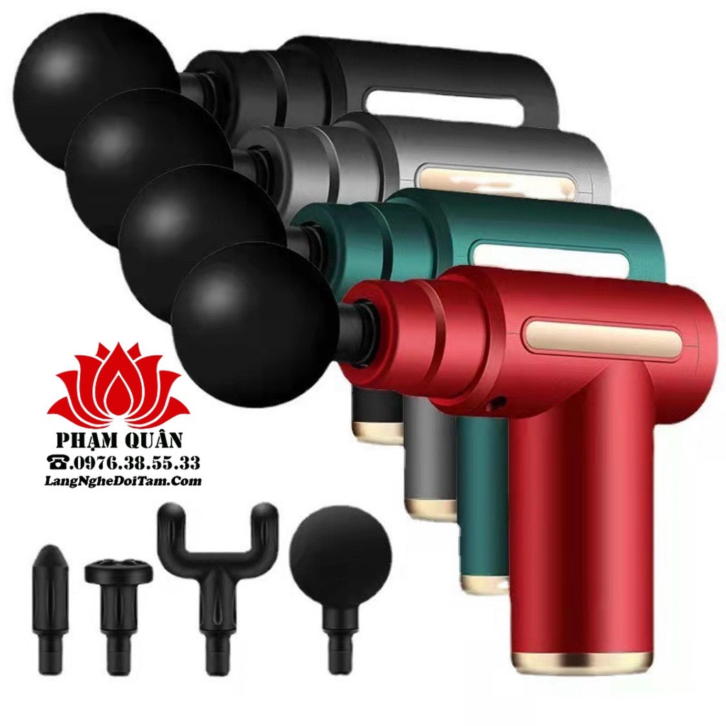 Súng massage toàn thân 6 cấp độ chuyên sâu vai lưng, giảm đau cơ