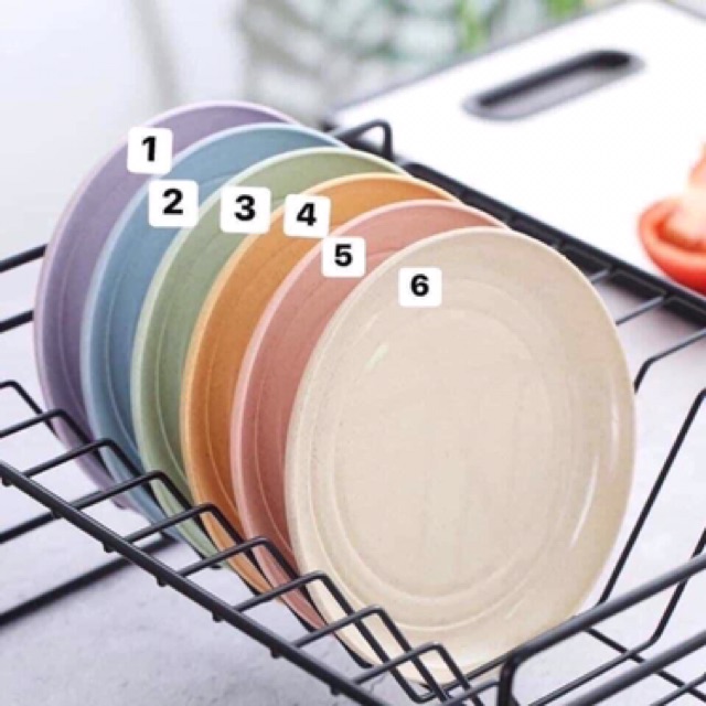 Bộ 6 chiếc đĩa lúa mạch ( 6 chiếc 6 màu cực xinh hàng hot 2020)