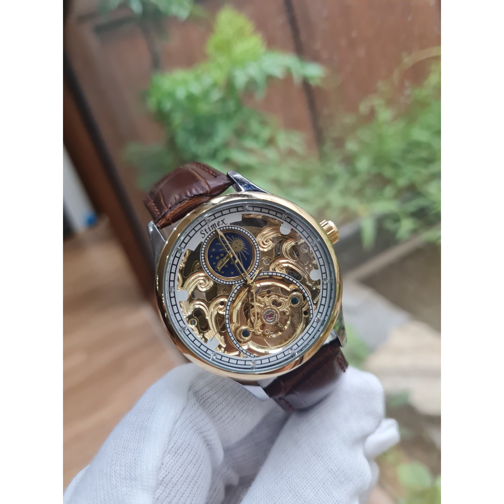Đồng Hồ Nam Cơ Tự Động Automatic Chính Hãng STIMEX Dây Da Cao Cấp Đẹp Giá Rẻ Chống Nước Chống Xước