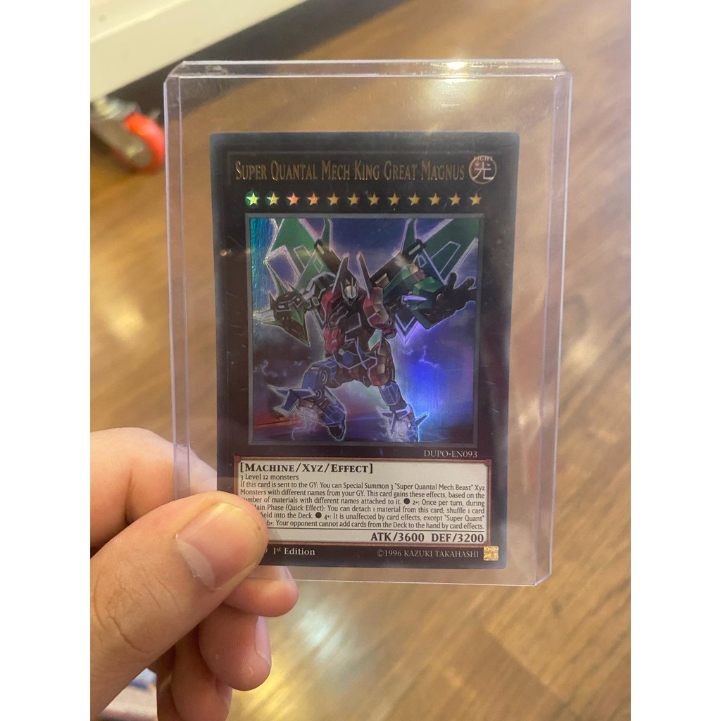Lá bài thẻ bài Yugioh Super Quantal Mech King Great Magnus – Ultra Rare - Tặng bọc bài nhựa bảo quản