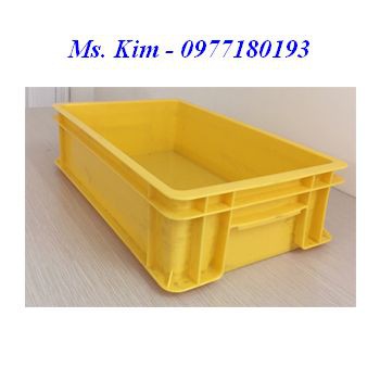 Thùng Nhựa Đặc B2 màu xanh dương – Kích Thước: 455x270x120mm
