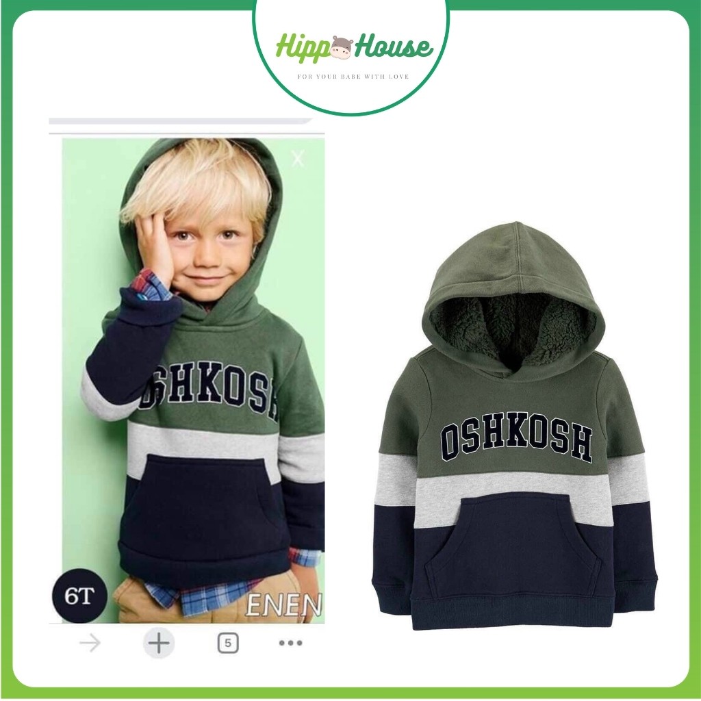 Áo hoodie bé trai dư xịn chất nỉ bông ấm áp