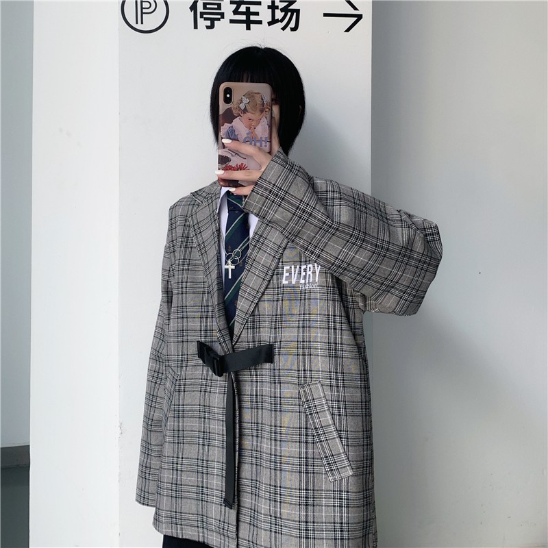 Áo Khoác Kẻ Sọc Caro Phong Cách Retro Harajuku Cho Nam | BigBuy360 - bigbuy360.vn