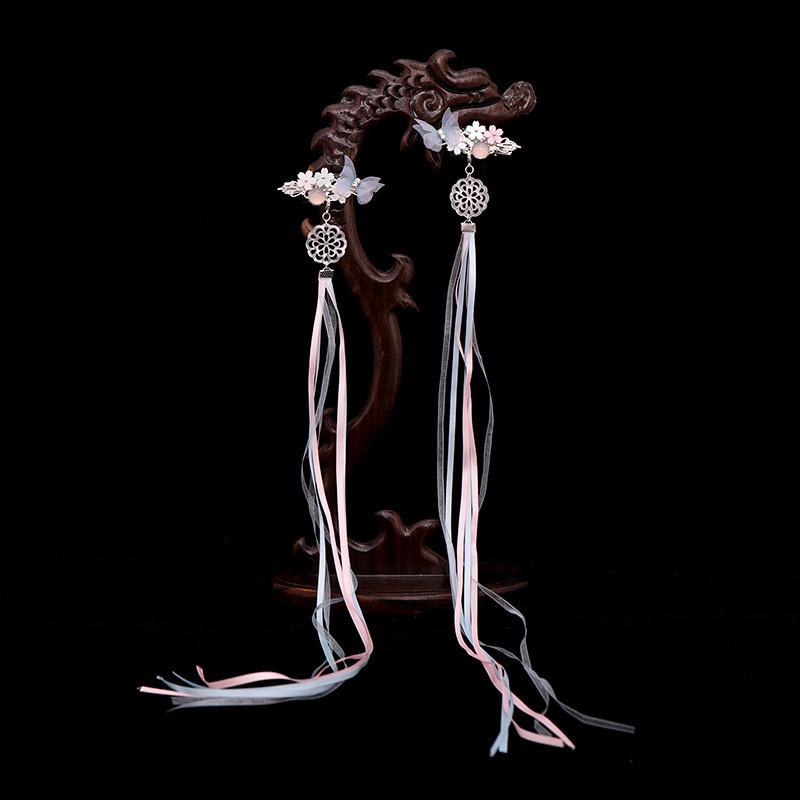 Bộ đôi nơ cài tóc phong cách thần tiên hàn quốc xinh xắn độc đáo