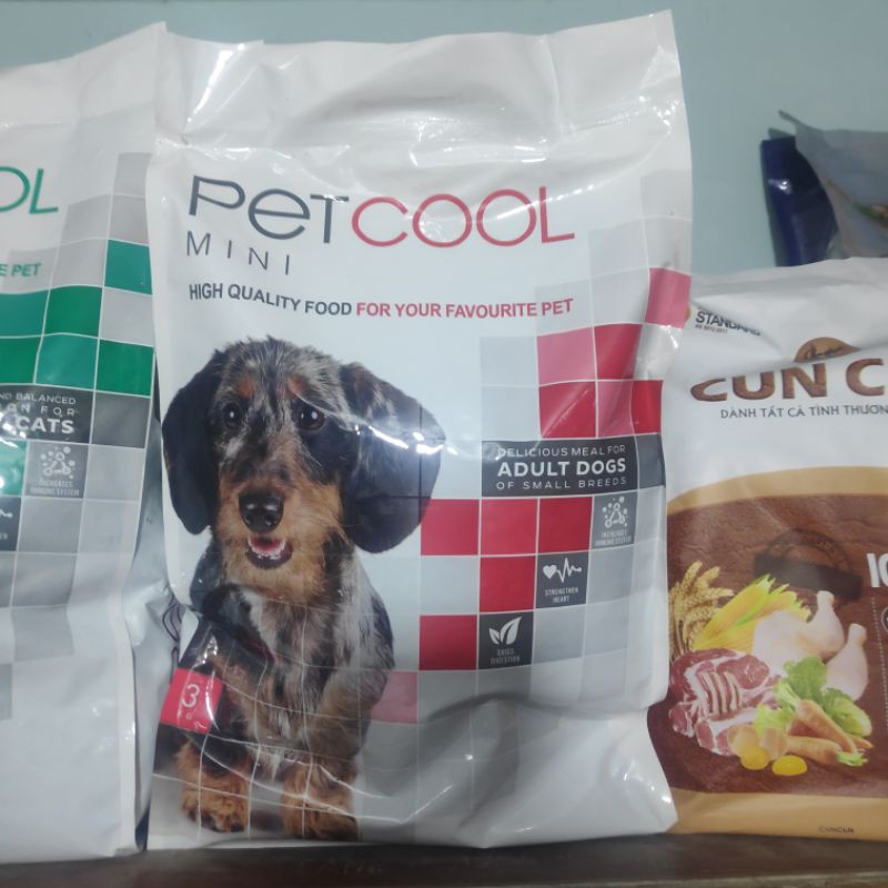 petcool thức ăn dành cho chó dưới 20kg bao 3kg