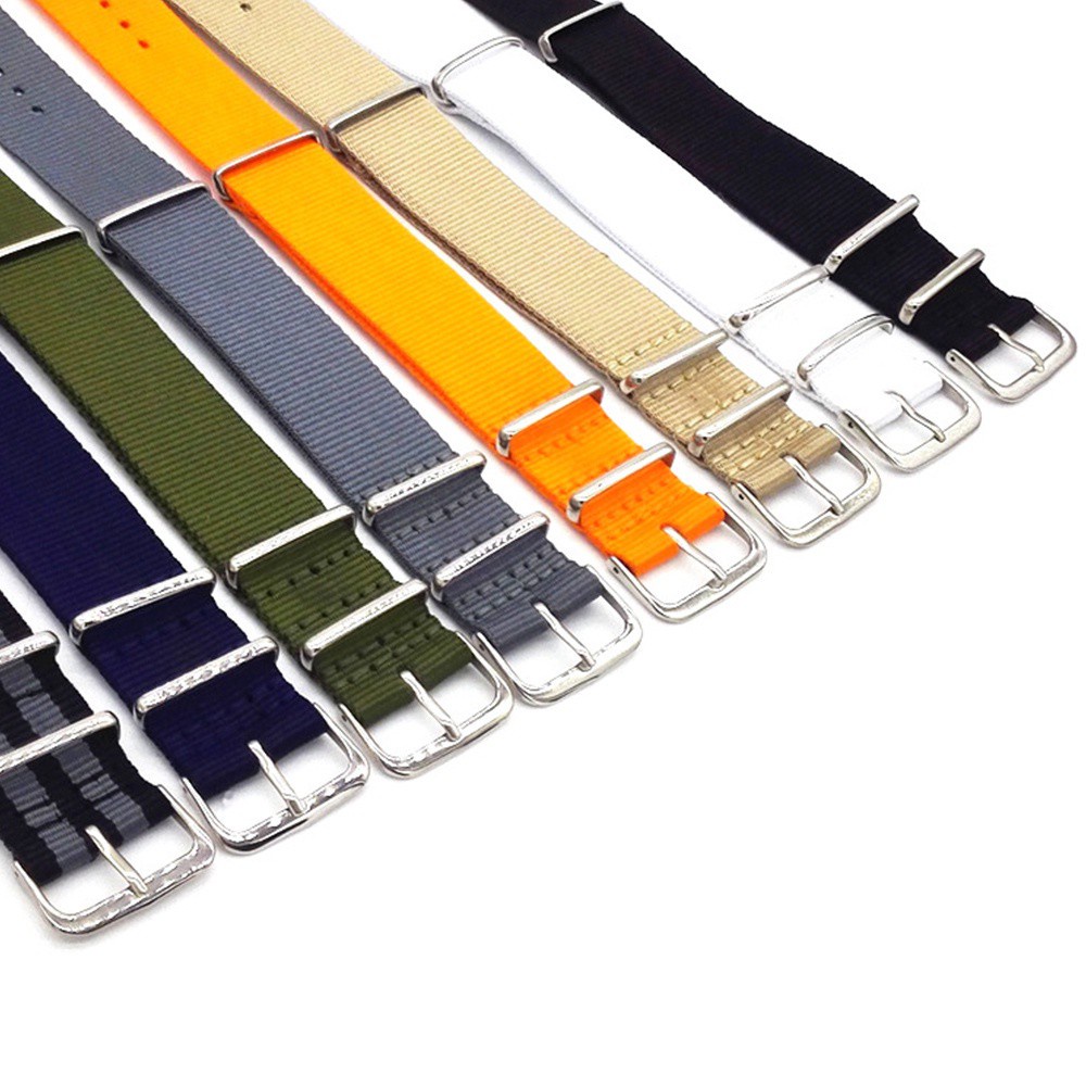 Dây Đeo Đồng Hồ Thể Thao Bằng Nylon Bện Nhiều Màu Tùy Chỉnh Thời Trang Cho Nam Và Nữ 18 20 22 mm