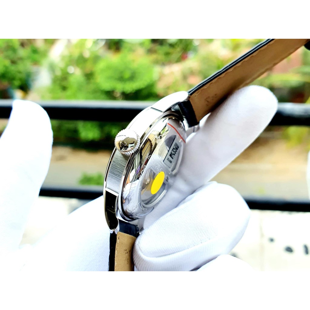 Đồng hồ Nam chính hãng Tissot Le Locle Powermatic 80 T006.407.16.033.00 Size 39,Mặt trắng-Máy cơ tự động-Dây da đen