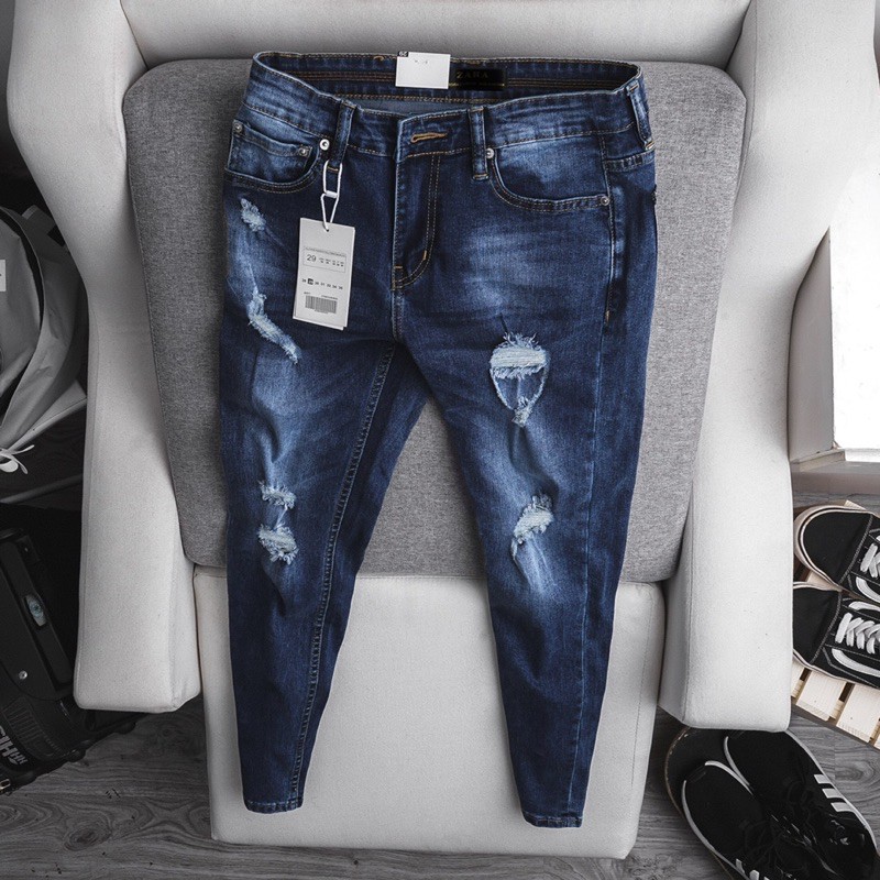 Quần jean nam ống ôm nhẹ hàng xuất cao cấp | BigBuy360 - bigbuy360.vn