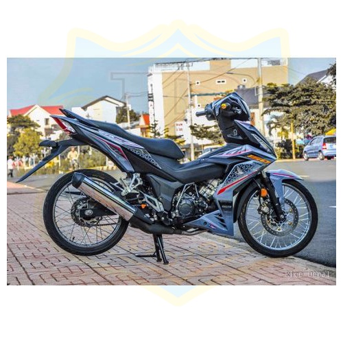 ( Quí khách vui lòng mang ra tiệm cho thợ dán ) Tem winner GTR lục giác xanh đen