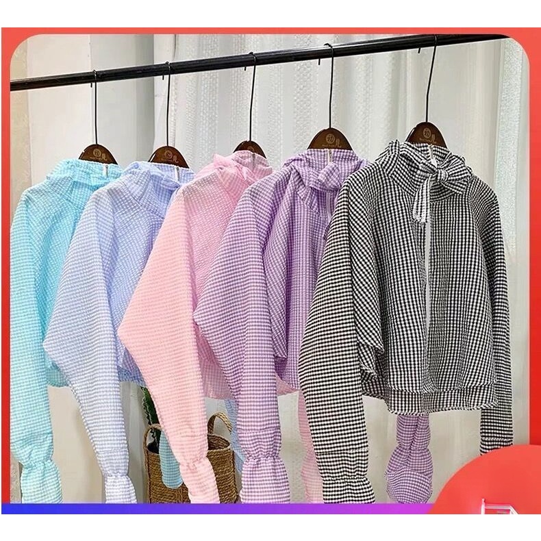 Áo Khoác Ngắn Mỏng Tay Dài Chống Nắng Chống Tia UV Bảo Vệ An Toàn Cho Nữ