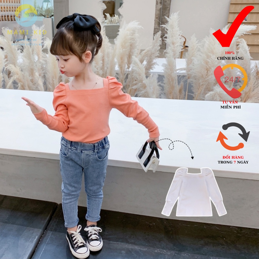 áo thun trẻ em tay dày thu đông, chất liệu 100% cotton mềm đẹp, size đến 35kg Mami Kid