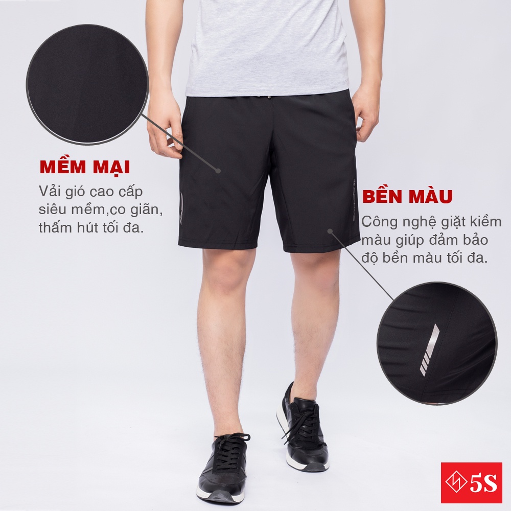 Quần Short Gió Nam 5S (5 màu) Vải Mềm, Siêu Nhẹ, Dáng Thể Thao (QSG002S1-01)