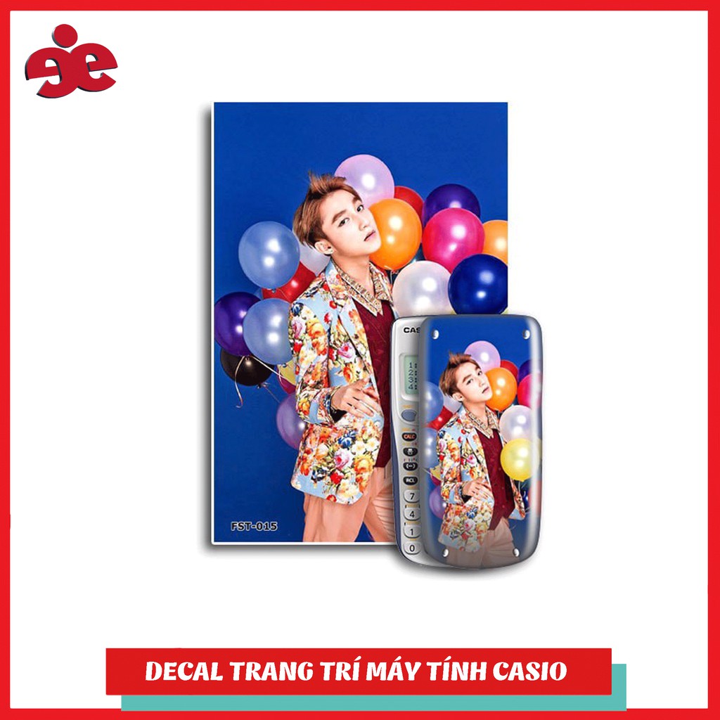 Decal trang trí máy tính Casio/Decal trang trí máy tính Vinacal Fan TF Boys 014