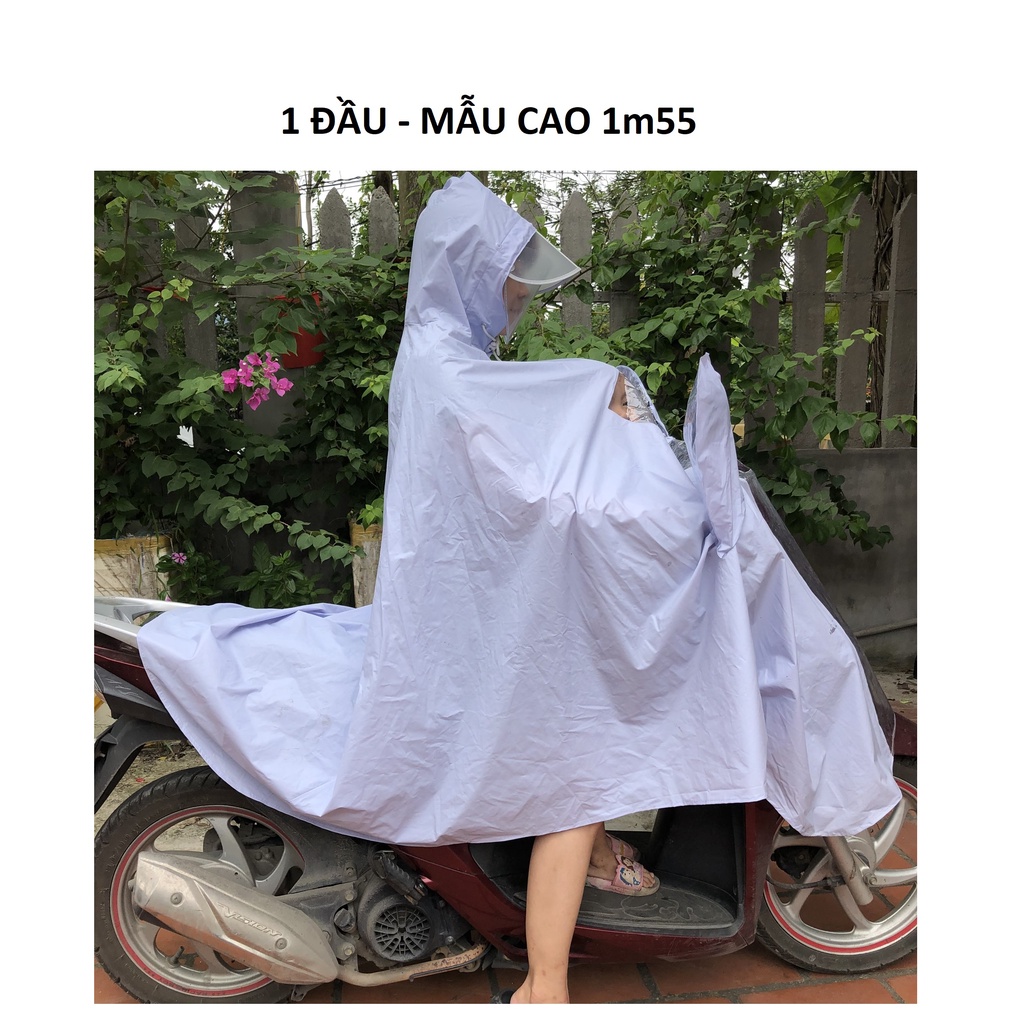 Áo mưa 1 đầu và 2 đầu có kính che, chất vải Oxford cao cấp