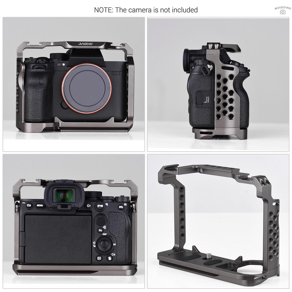 Lồng Andoer Bằng Hợp Kim Nhôm Có Hai Lỗ Ren Và Cờ Lê Từ Tính Thông Dụng Cho Máy Ảnh Sony A7Siii 1 / 4 3 / 8inch