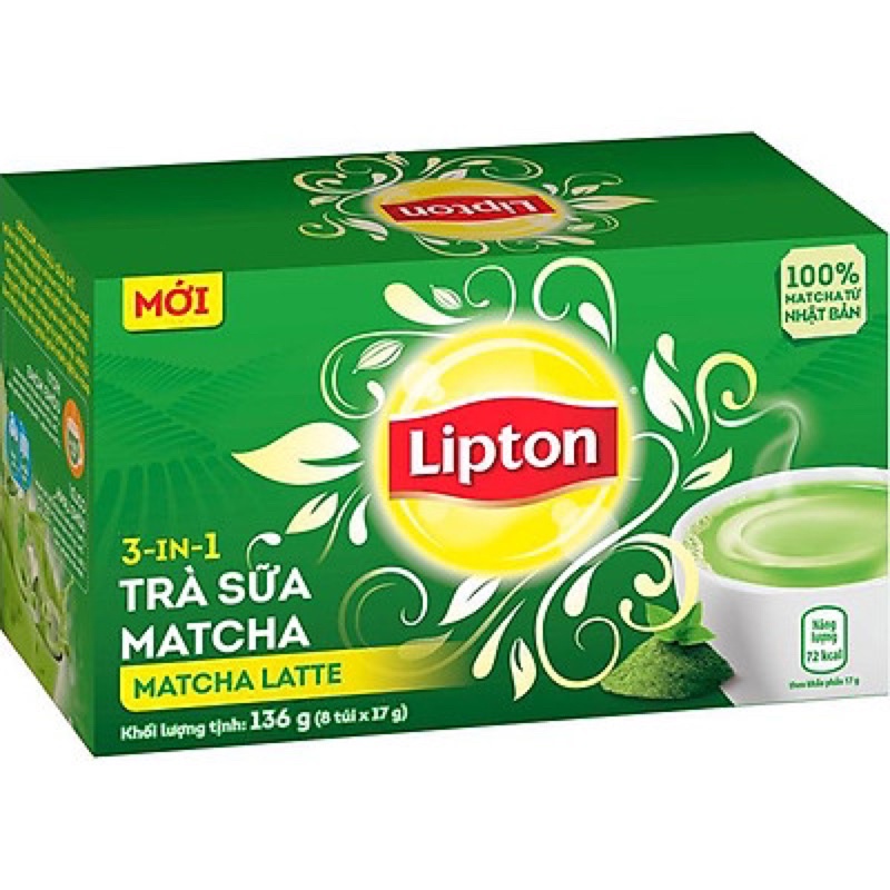 Hộp Trà Sữa Lipton Matcha - 67656175 (8 Gói x 17g)