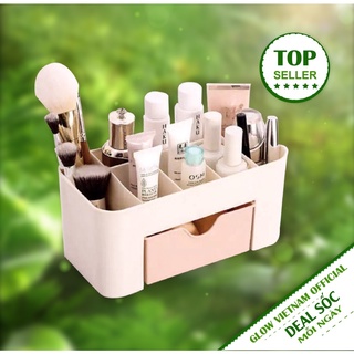 Khay kệ đựng đồ mỹ phẩm đa năng - Khay kệ mini để bàn 1 ngăn kéo