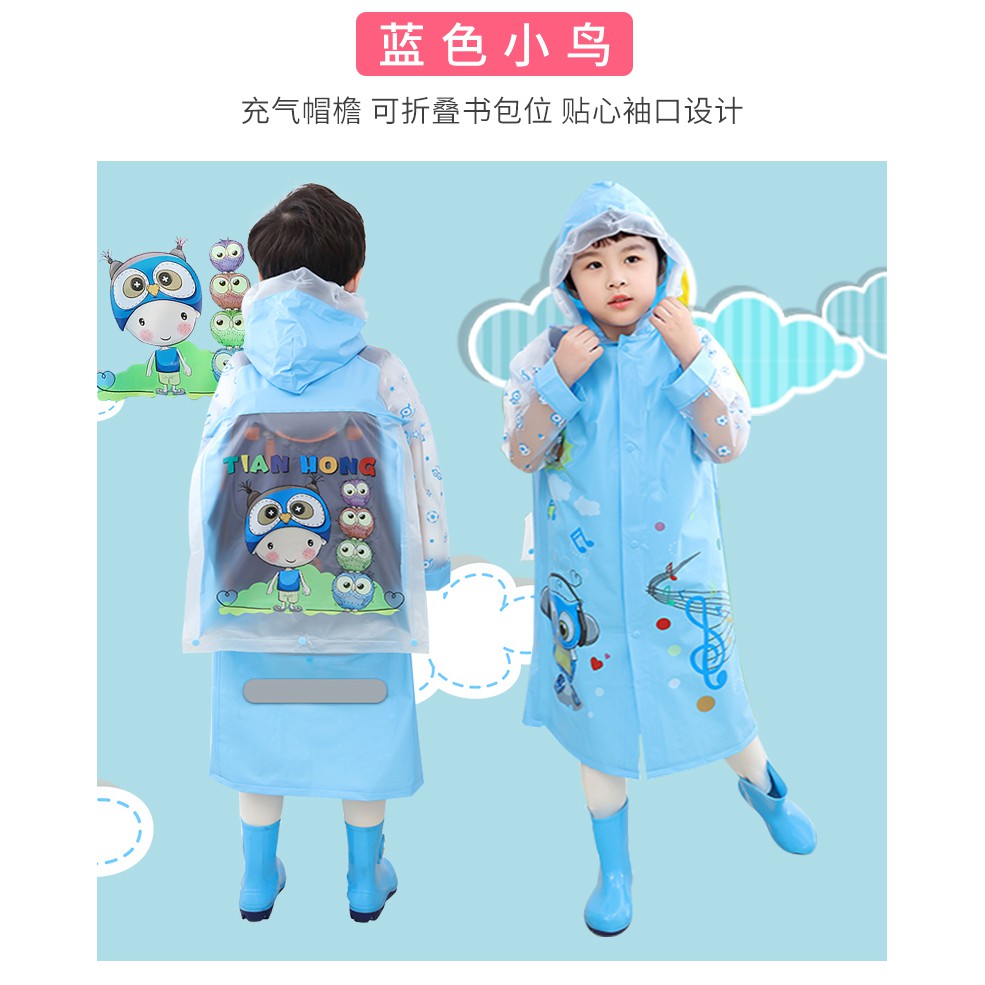 Áo mưa trẻ em xuất Nhật hình thú vui nhộn cho bé 2-12 tuổi