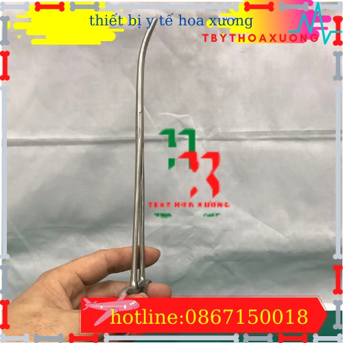 Panh Y Tế, Panh Gắp Phẫu Thuật, Pen Kẹp Y Tế, Panh Cong Không Mấu 24cm - Hàng Pakistan