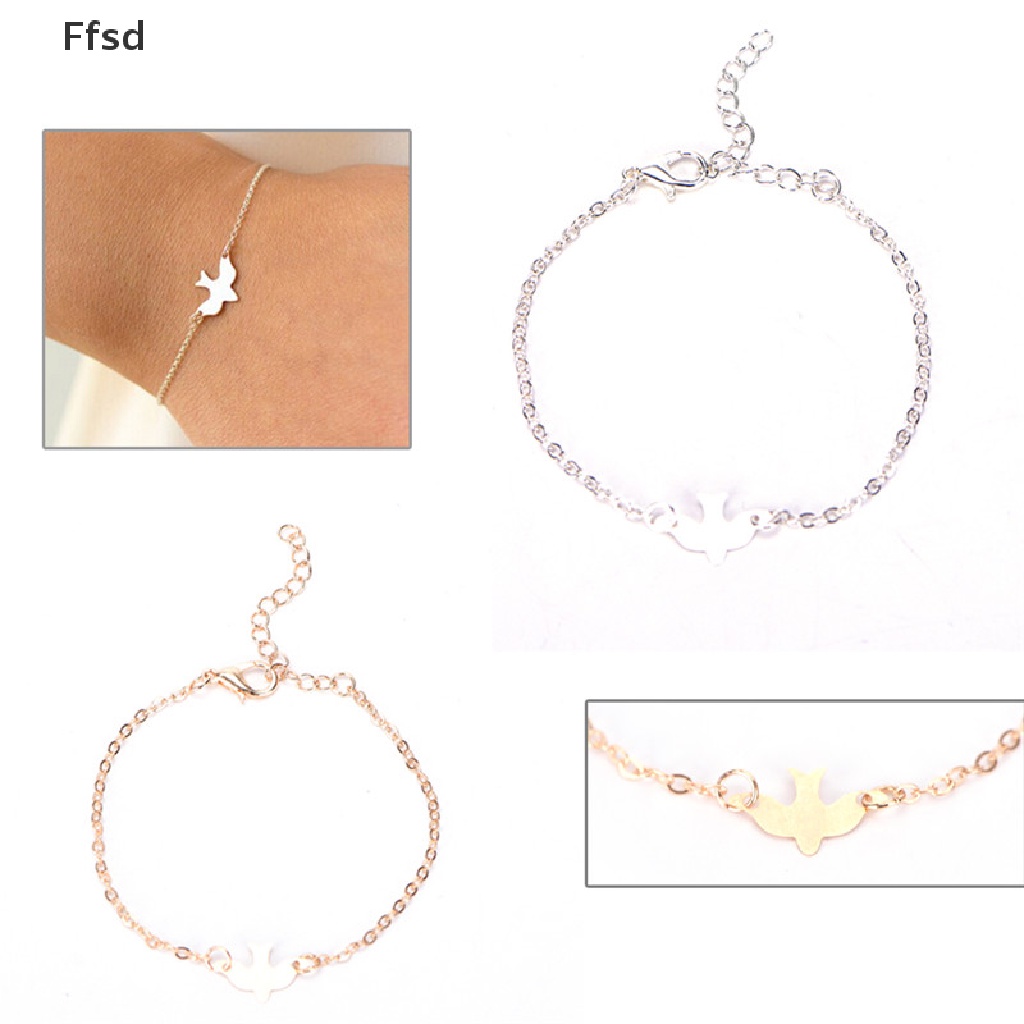{Ffsd} Vòng Đeo Tay Hình Chim Bồ Câu Nhỏ Nhắn Hòa Bình Bay Dễ Thương *