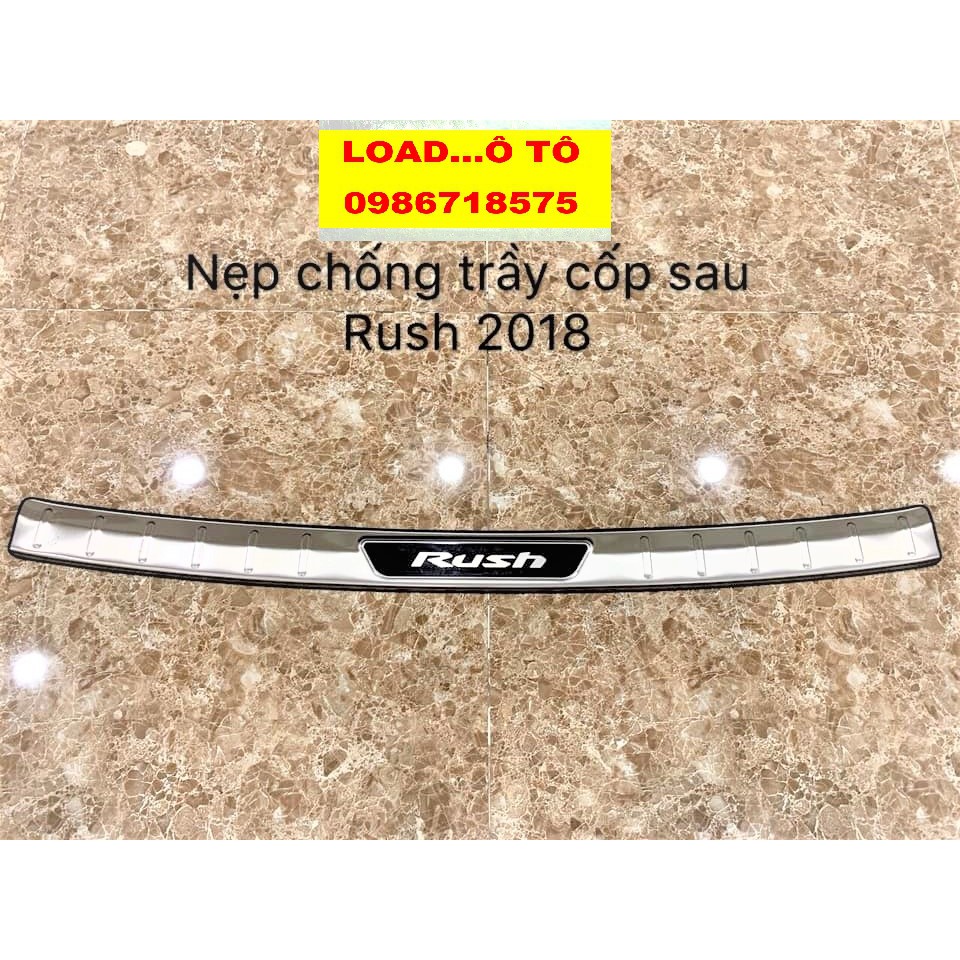 Chống Trầy Cốp Inox Toyota Rush 2018-2021 Hàng Inox, Titan  Cao Cấp, Có Chữ Rush