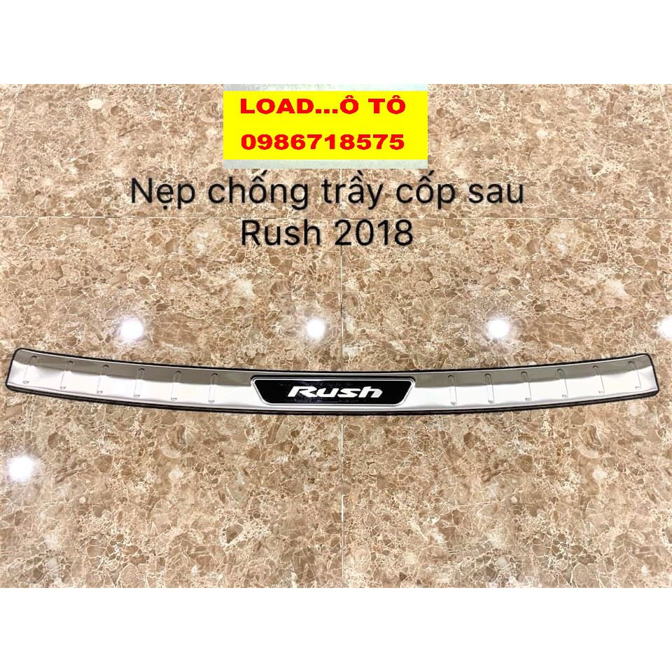 Chống Trầy Cốp Inox Toyota Rush 2018-2021 Hàng Inox, Titan  Cao Cấp, Có Chữ Rush