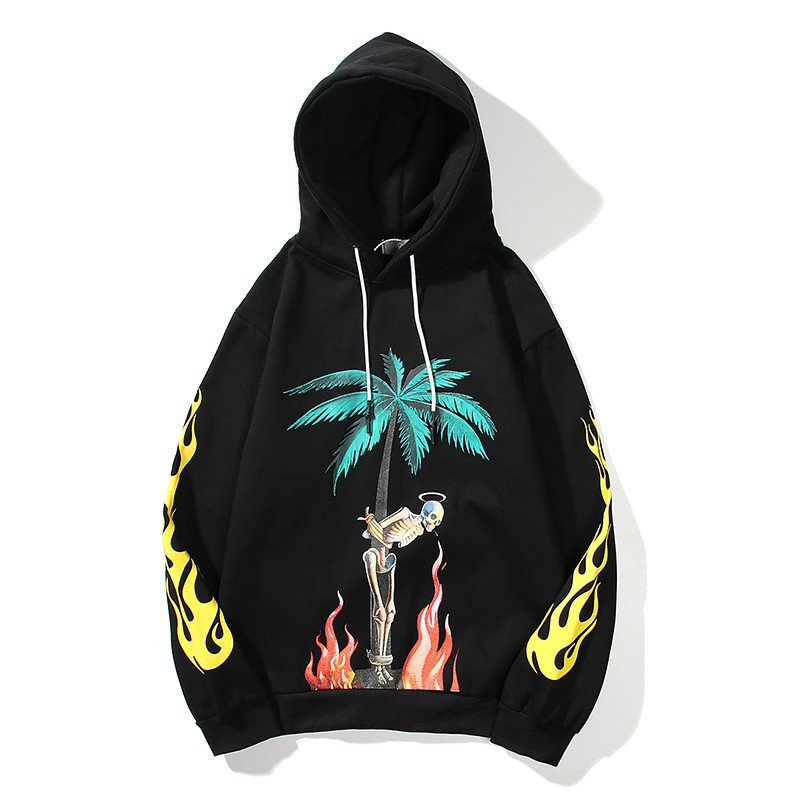 ÁO KHOÁC HOODIE CÂY DỪA ĐEN - DRAGON STORE THỦ ĐỨC