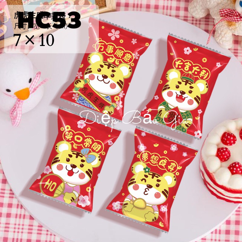 Túi đựng bánh quy/trà hoa Hổ Vàng HC53 (100c)