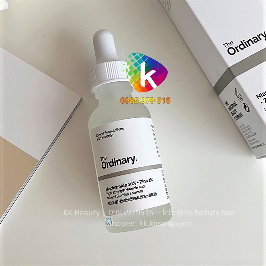 (Đủ BILL) Tinh chất trắng da, se lỗ chân lông The Ordinary Niacinamide 10% + Zinc 1%