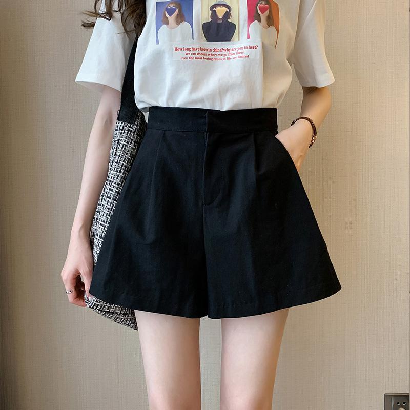 COZOK Quần ngắn ống rộng Lưng Cao