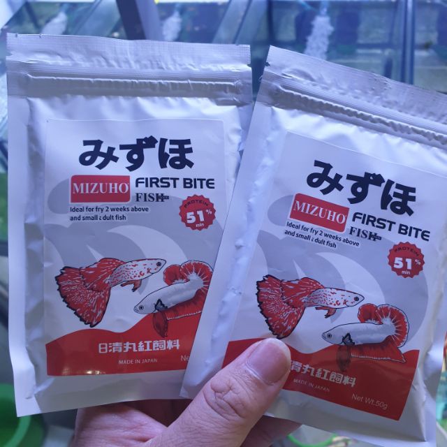 Thức ăn cá Mizuho First bite 50g cho cá bảy màu, cá betta, cá thủy sinh