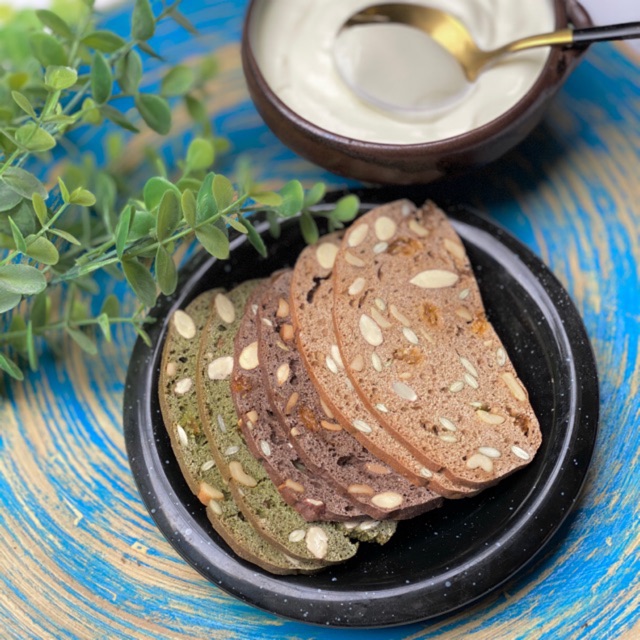 Bánh Biscotti Ăn Kiêng Nguyên Cám Không Đường By Tuna