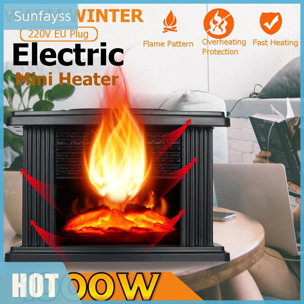 Quạt Sưởi Điện Sunfayss 1000w Phích Cắm Eu