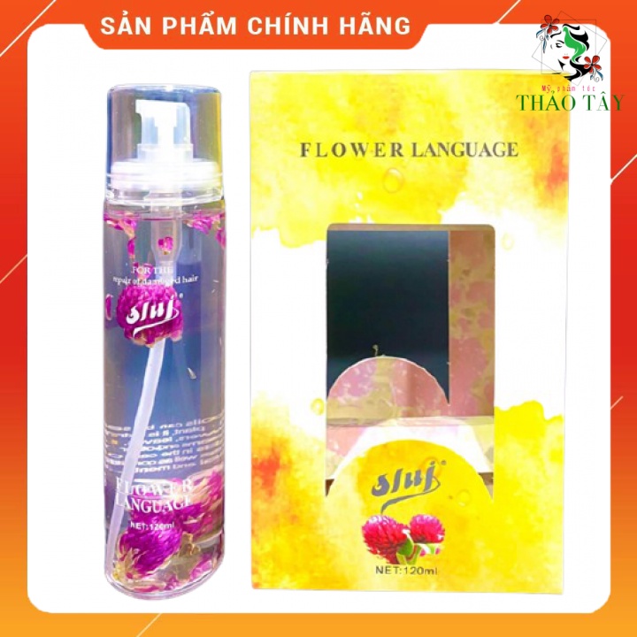 Tinh dầu dưỡng tóc hoa Ngôn cho tóc khô hư tổn Sasaba 120ml-chai