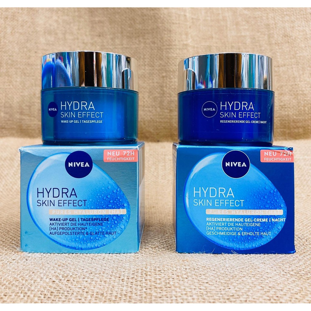 SET KEM DƯỠNG DA NGÀY/ĐÊM CAO CẤP NIVEA HYDRA SKIN EFFECT SIÊU CẤP ẨM, NÂNG CƠ MẶT, CHỐNG LÃO HÓA, LÀM ĐẦY NẾP NHĂN