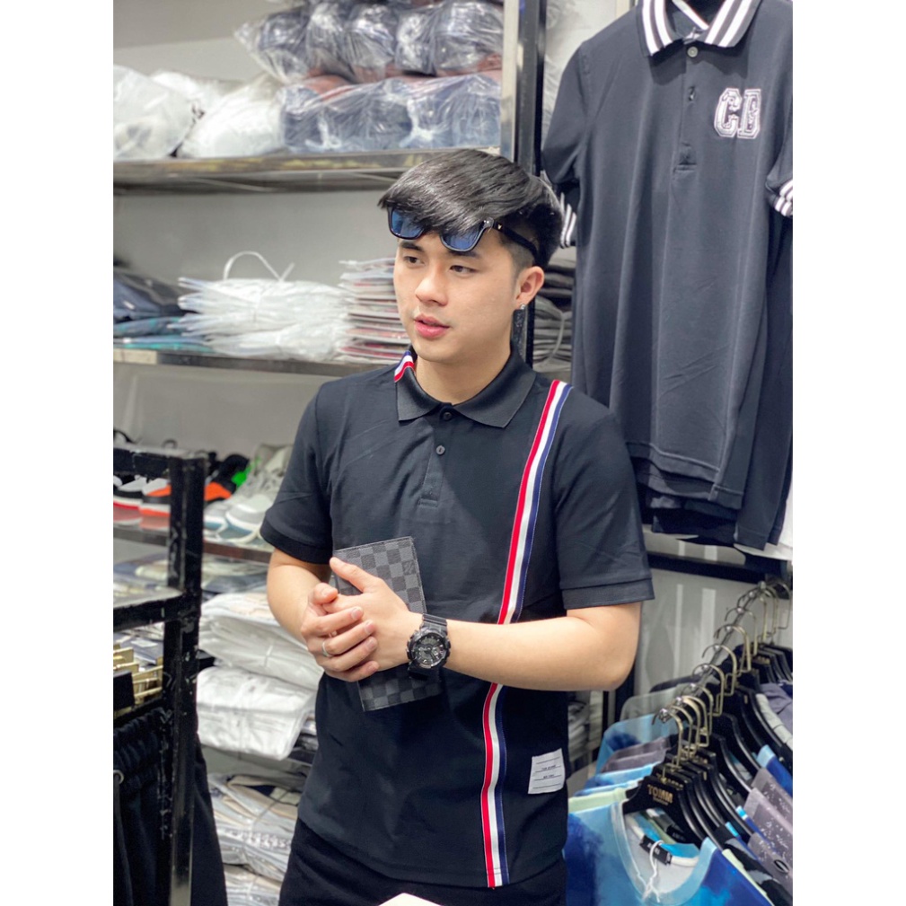 Áo Polo Nam Kẻ Sọc, Áo Thun Thom Browne Kẻ Sọc Cao Cấp Chất Cotton 100% 𝐌ạ𝐧𝐡 𝐓𝐨à𝐧 𝐒𝐡𝐨𝐩 𝟔𝟖