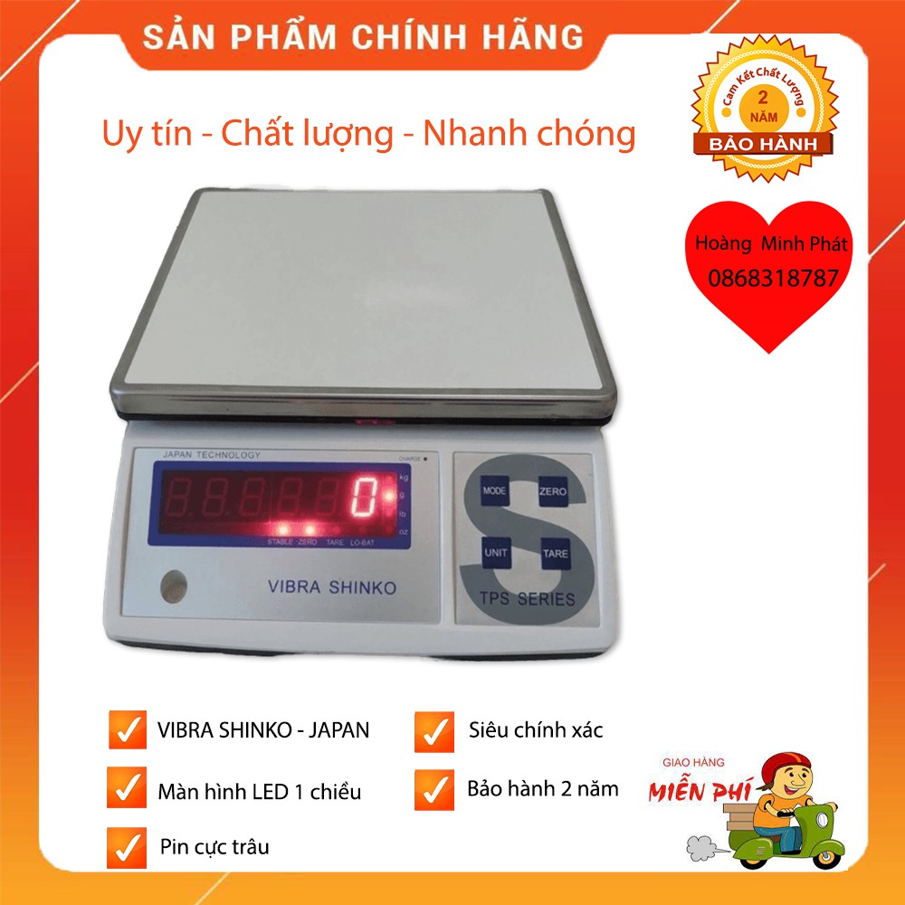 Cân điện tử 3kg 6kg 15kg 30kg VIBRA TPS (Cân Cấp Cao JAPAN)