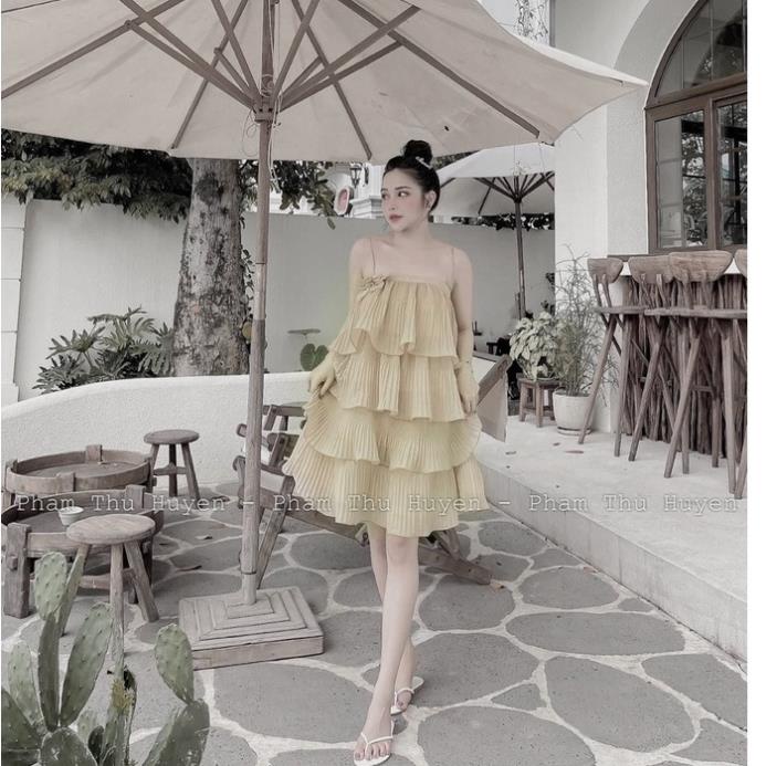 [ 𝐅𝐑𝐄𝐄 𝐒𝐇𝐈𝐏 ]  SÉT VÁY 2 DÂY DẬP LY HÌNH BÔNG HOA 4 TẦNG